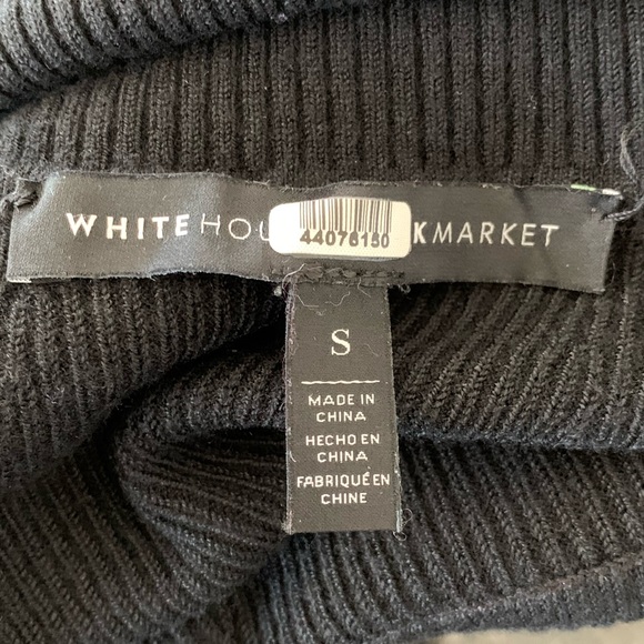 WHBM womens sleeveless ribbed turtleneck sweater black size small - Picture 10 of 12